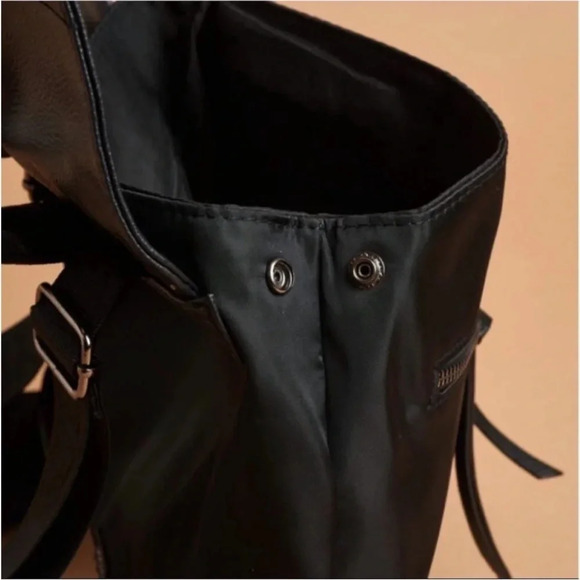 Botkier New York Mini Trigger Backpack Black Nylon NWT Convertible Designer Bag - Picture 6 of 16
